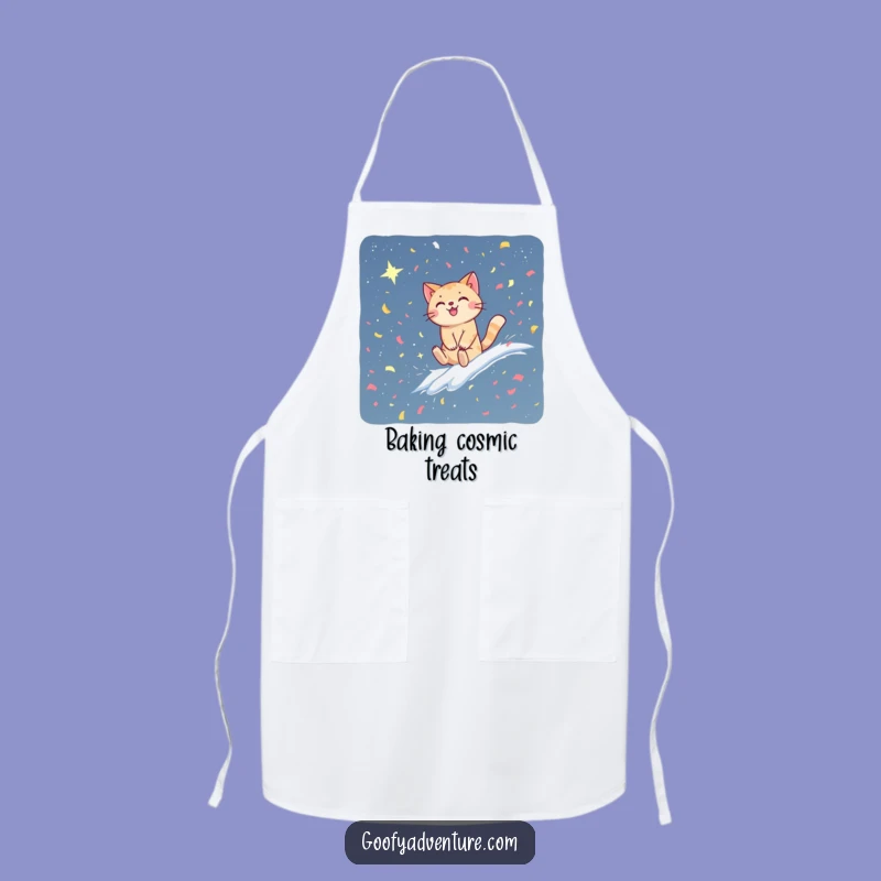 Funny Cat Confetti Chef Apron - Hilarious Kitchen Adventure Wear!
