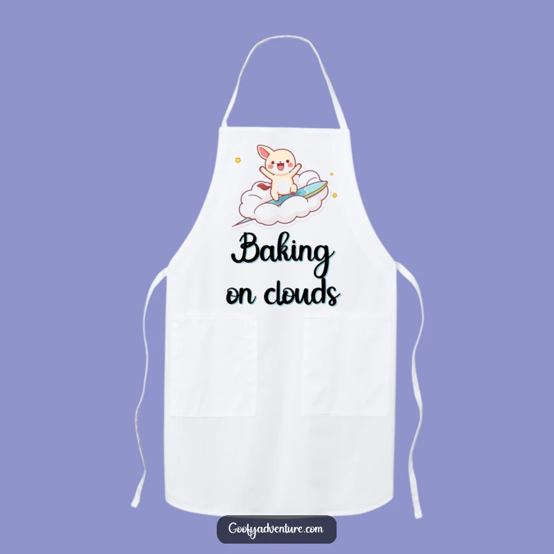 Funny Kawaii Cloud Surfer Animal Apron: Cook Up Laughs with This Hilarious Kitchen Gear