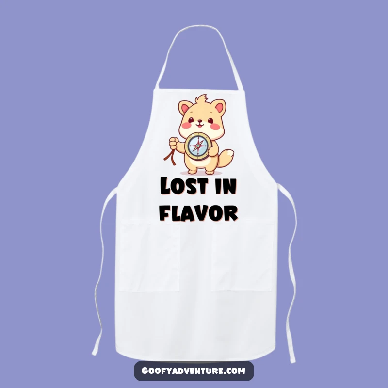 Funny Kawaii Explorer Animal Apron: Cook Up Adventures with Hilarious Style