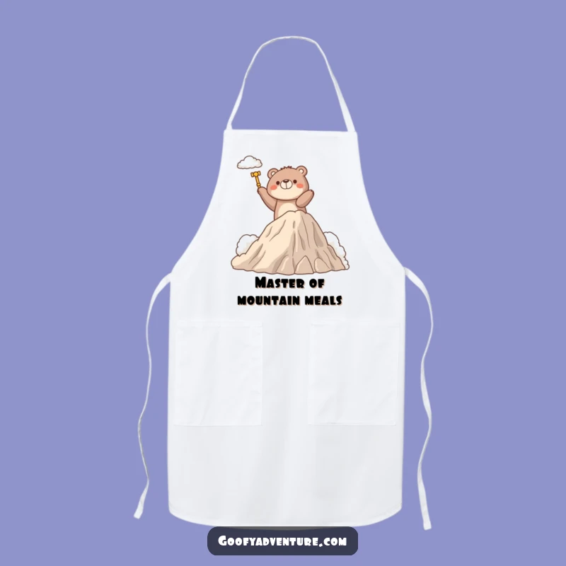 Funny Bear Apron: Determined Cloud Climber Chef Wear Gift