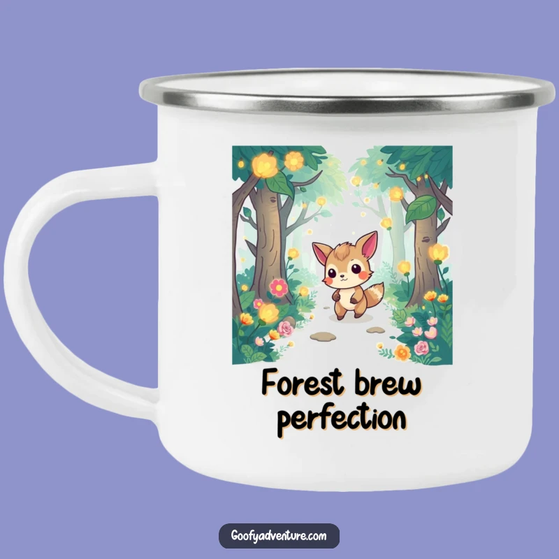 Funny Forest Camping Mug: Glowing Flora Adventure Gift