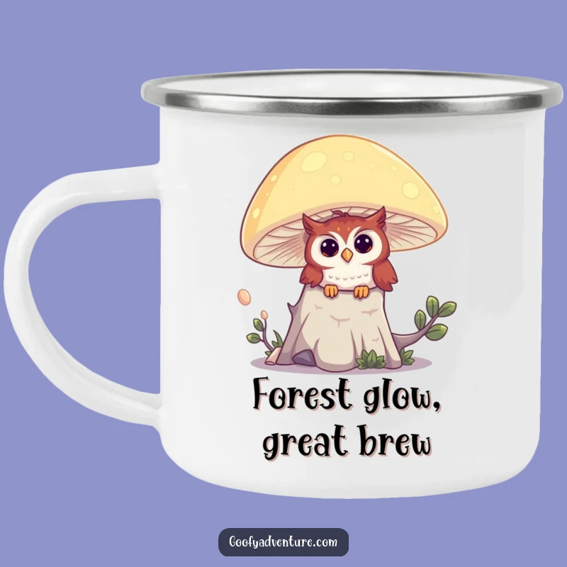 Funny Owl Camper Mug: Magical Forest Adventures for Your Brew