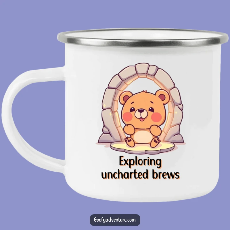 Funny Bear Portal Camping Mug: Adventure Fuelled by Magic and Humor