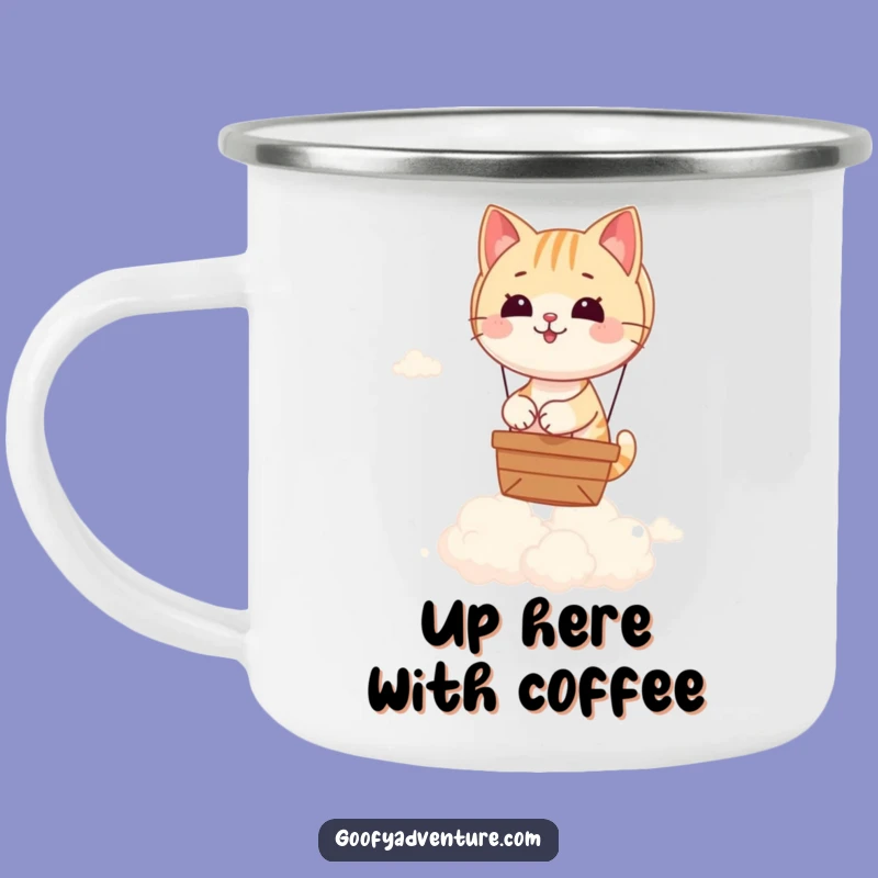Funny Cat Camper Mug: Adventure Fuel for Your Hot Air Balloon Dreams