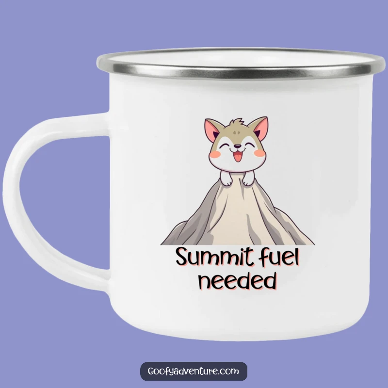 Funny Summit Camping Mug: Playful Animal Peak Adventure Gift