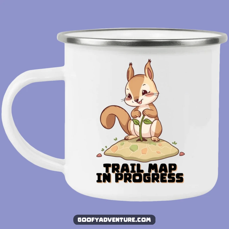 Funny Squirrel Planting Map Seed Camping Mug: Adventure Fuel with a Laugh