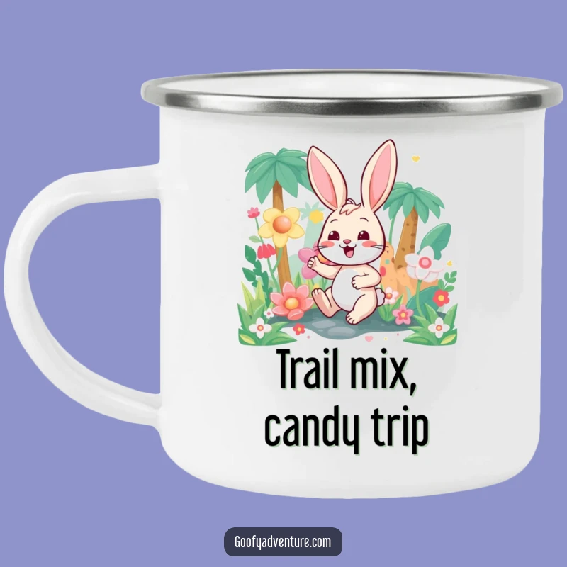 Funny Bunny Candy Jungle Camping Mug - Enjoy Sweet Adventures Outdoors