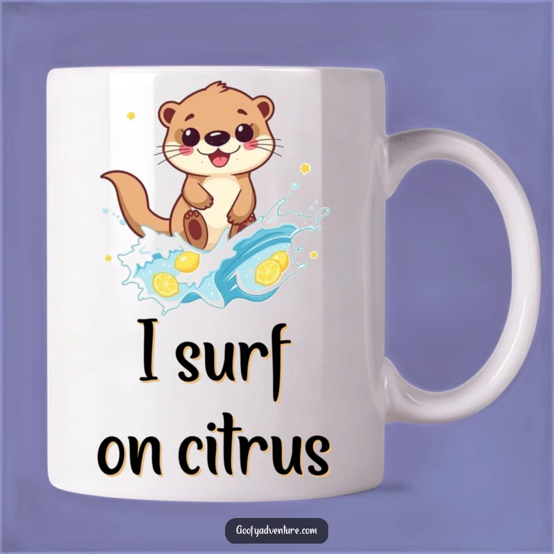 Funny Otter Lemonade Wave Mug: A Hilarious Gift for Otter Lovers and Citrus Fans
