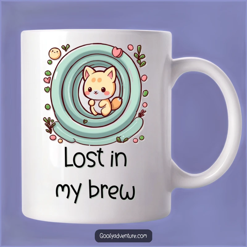Funny Kawaii Animal Maze Mug: Playful Exploration, Hilarious Lost & Found Gift