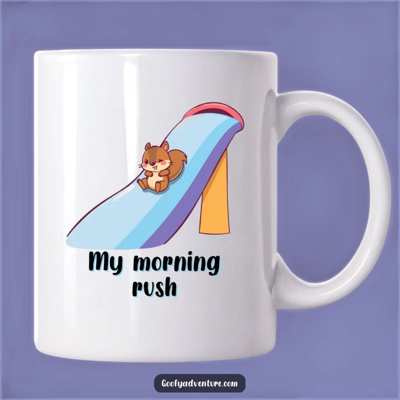 Funny Squirrel Rainbow Slide Mug: Slide into Fun with This Hilarious Gift