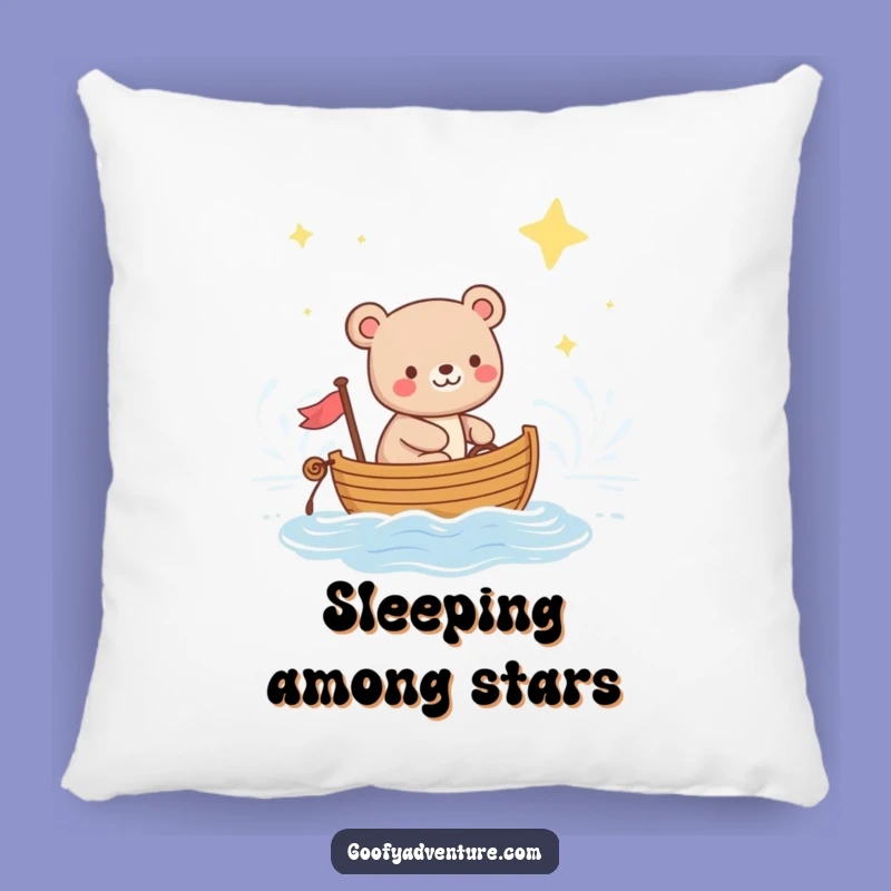Funny Bear Dream Pillow: Cozy Comfort for Starry Night Adventures
