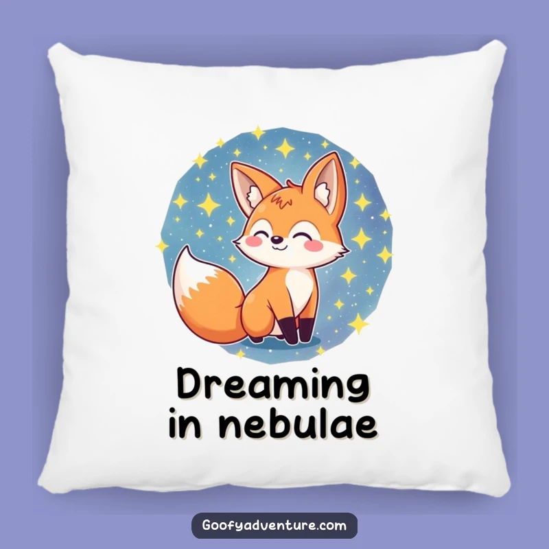 Funny Fox Galaxy Pillow: Dream Under the Stars with This Cozy Funny Gift