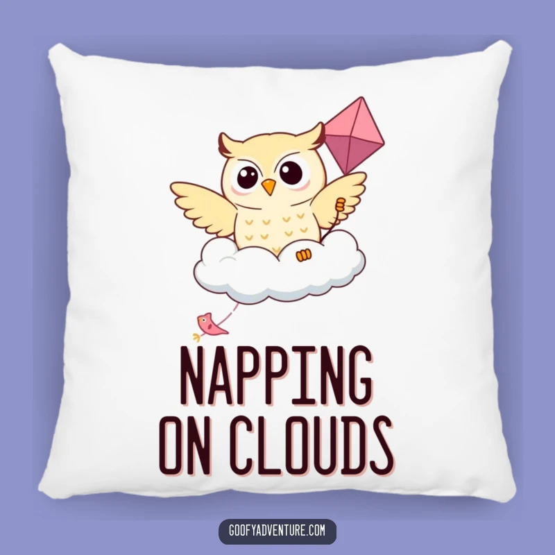 Funny Kawaii Owl Cloud Kite Pillow - Soft & Dreamy Comfort