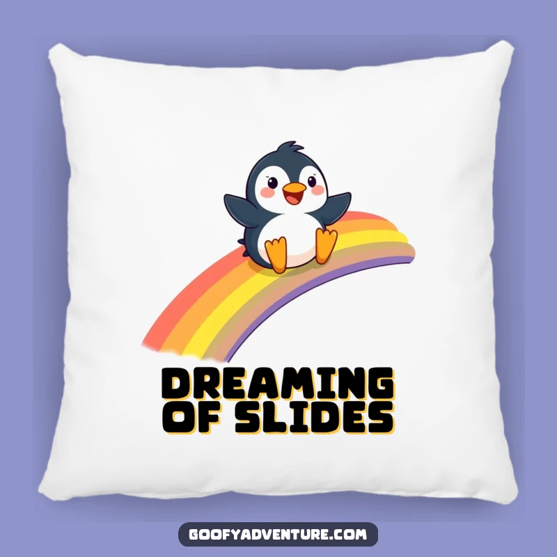 Funny Penguin Pillow - Comfy Rainbow Sliding Decor for Happy Homes