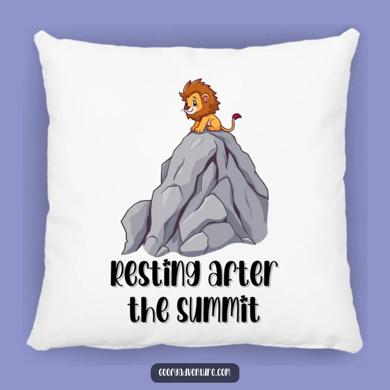 Funny Lion Climber Pillow: Soft Brave Peak Scaler Comfort Gift