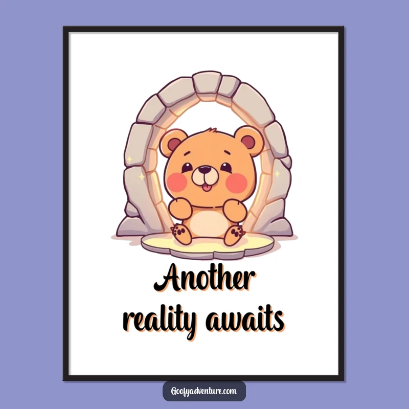 Funny Bear Portal Digital Art: Bring Enchanting Humor to Your Space Instantly