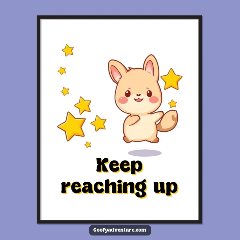 Funny Kawaii Animal Star Chase Digital Art: Celestial Scene, Instant Hilarious Gift Download