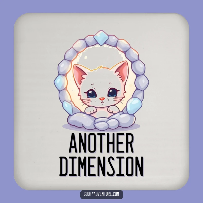 Funny Kitten Portal Coaster: Protect Surfaces with Hilarious & Mysterious Charm