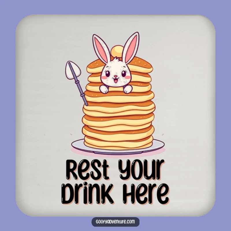 Funny Bunny Coaster - Protect Surfaces with Pancake Scaling Style