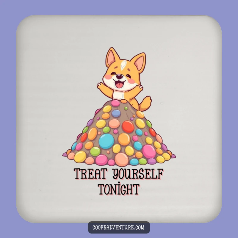 Funny Dog Candy Coaster: Protect Surfaces with Sweet Pawsitivity