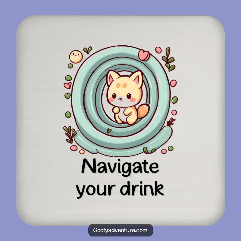 Funny Kawaii Animal Maze Coaster: Playful Surface Protection, Whimsical Gift Set