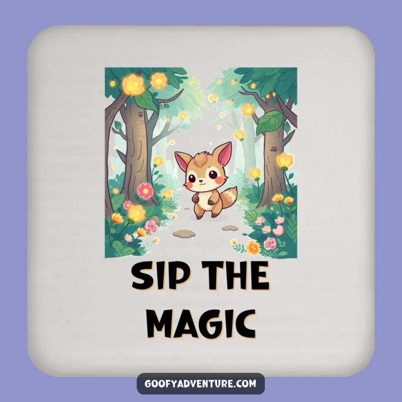 Funny Forest Coaster: Glowing Flora Drink Protector Gift
