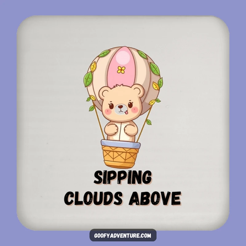 Funny Bear Balloon Coaster: Protect Surfaces with Adventure Charm