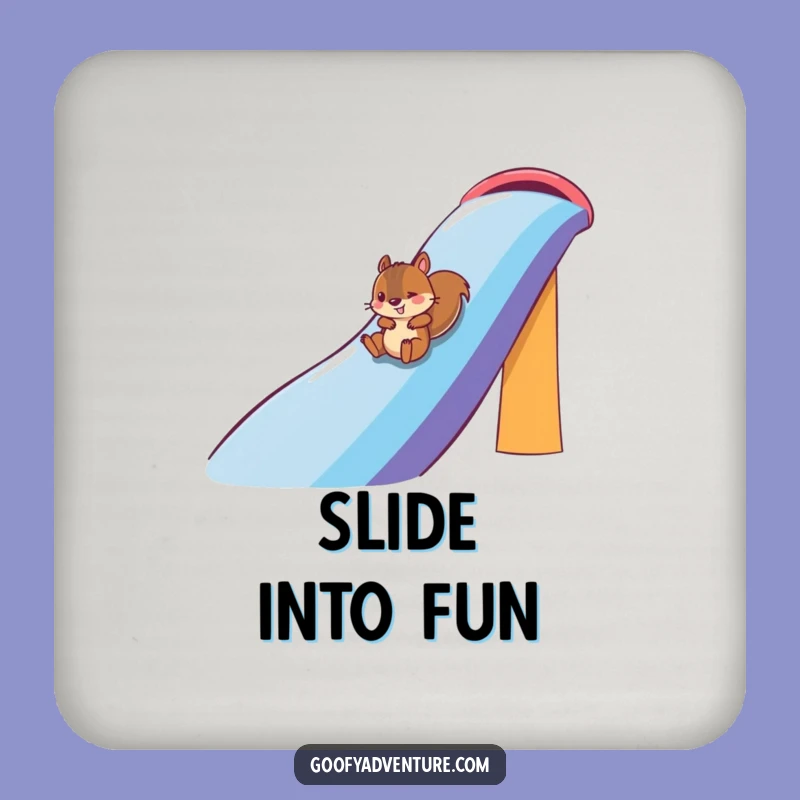 Funny Squirrel Rainbow Slide Coasters: Protect Tables with This Hilarious Fun
