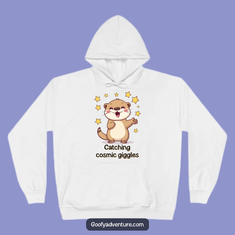 Funny Otter Juggling Stars Hoodie: Stay Cozy with Stellar Humor and Style