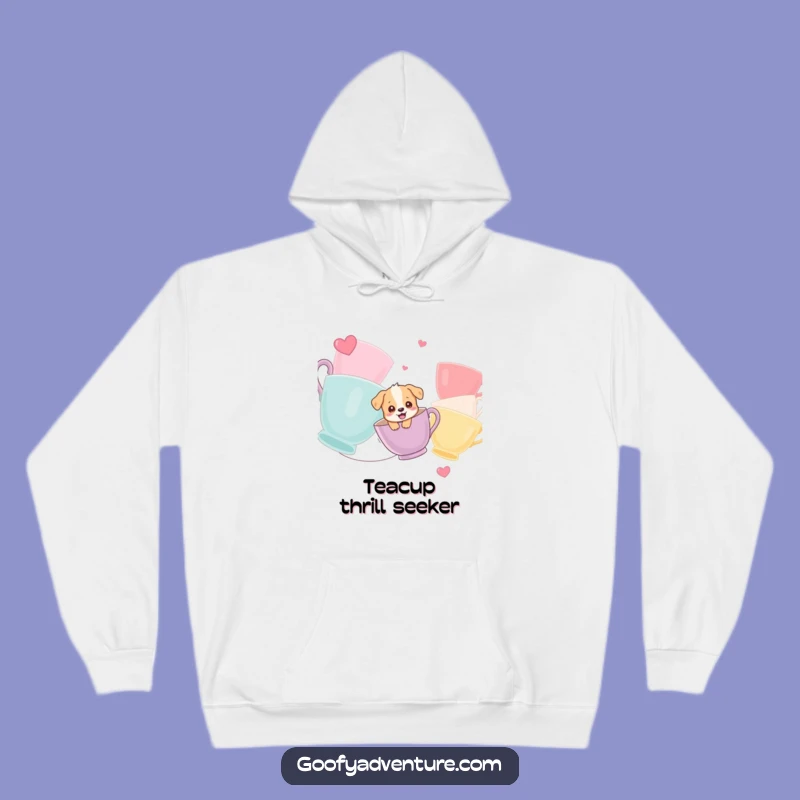 Funny Puppy Hoodie: Cozy Giggling Pup Zipline Sweatshirt Gift