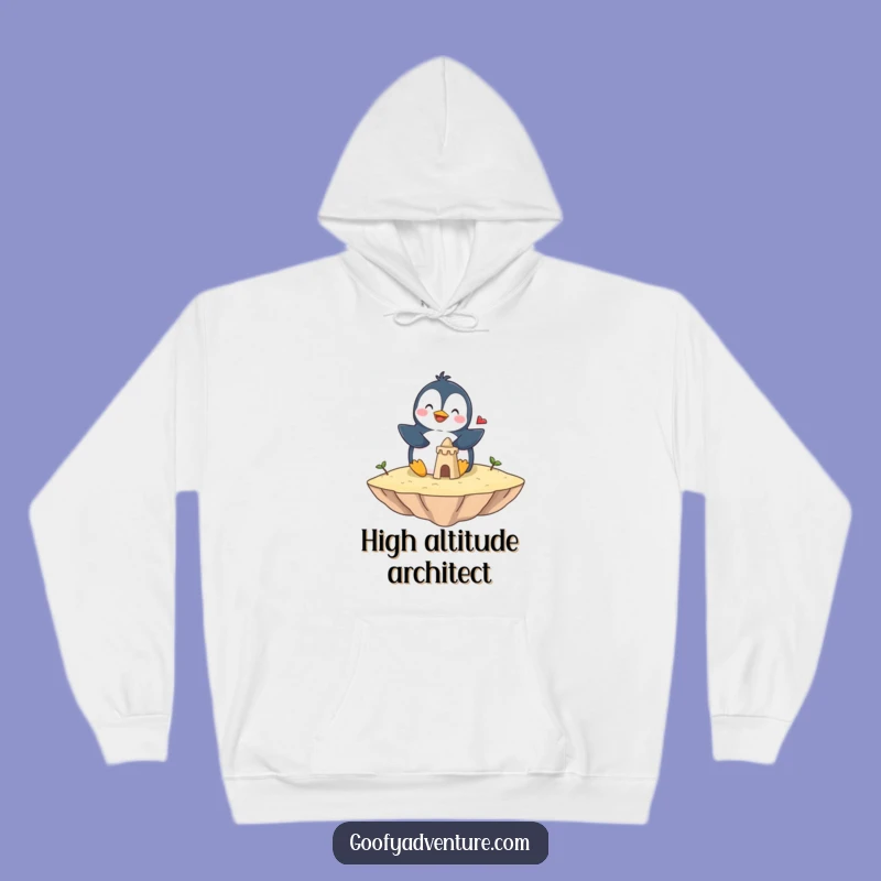 Cozy Funny Penguin Cloud Hoodie - Warm & Whimsical Island Dweller Gift!