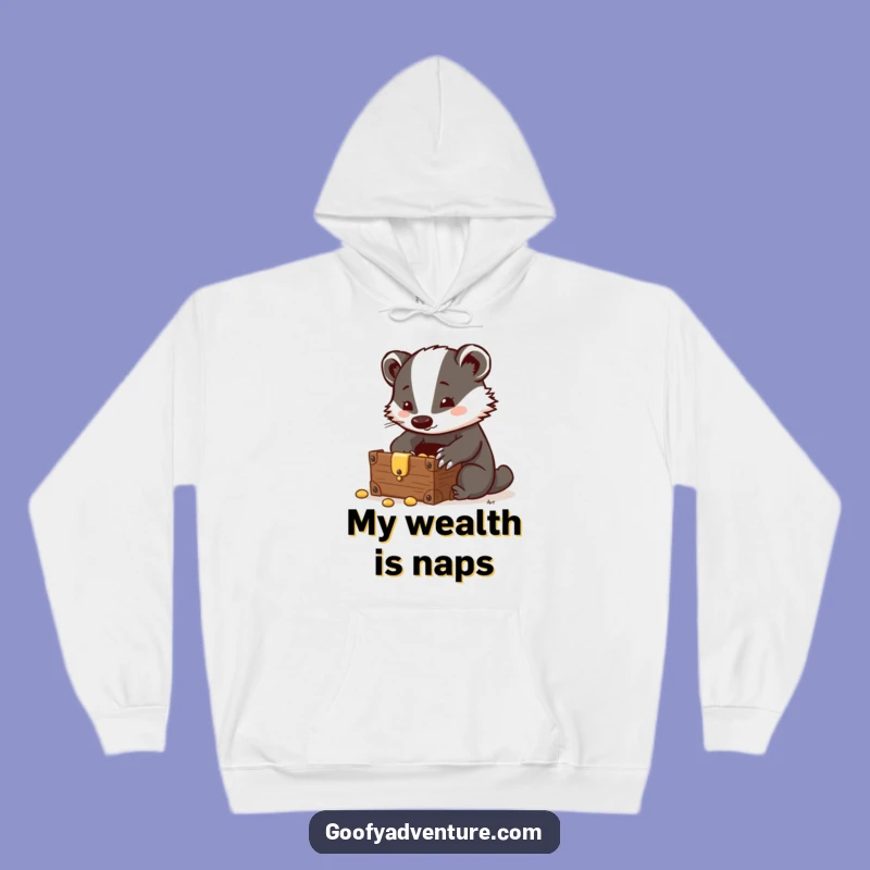 Funny Badger Treasure Chest Hoodie: Cozy & Clever Explorer Gear