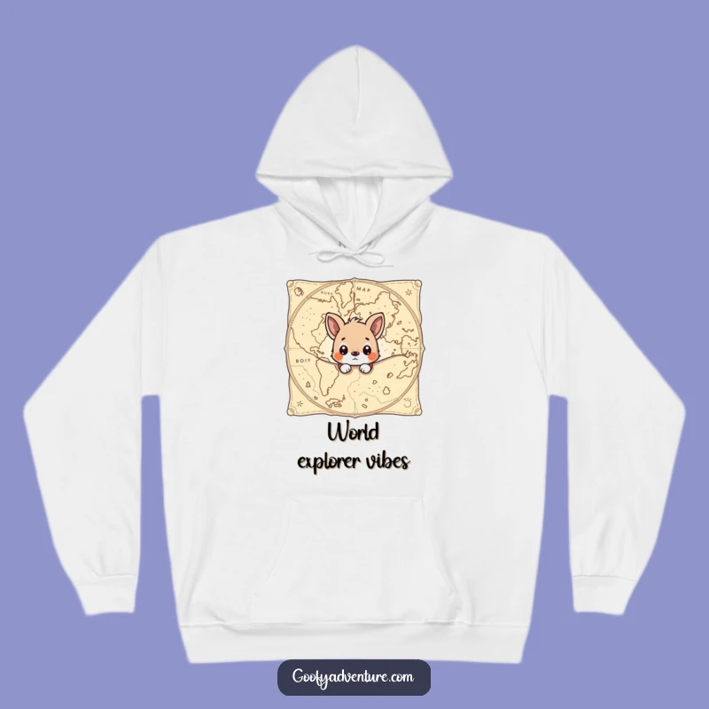 Cozy Mystery Hoodie: Funny Curious Animal Map Gift