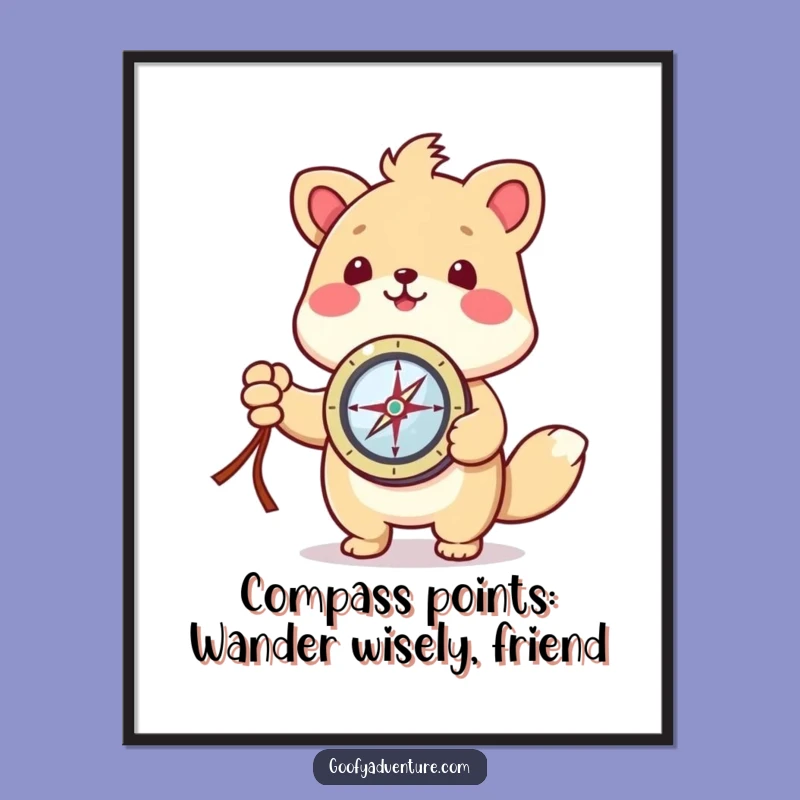 Free Printable Wall Art: Kawaii Explorer Animal - Adventure & Fun Decor!