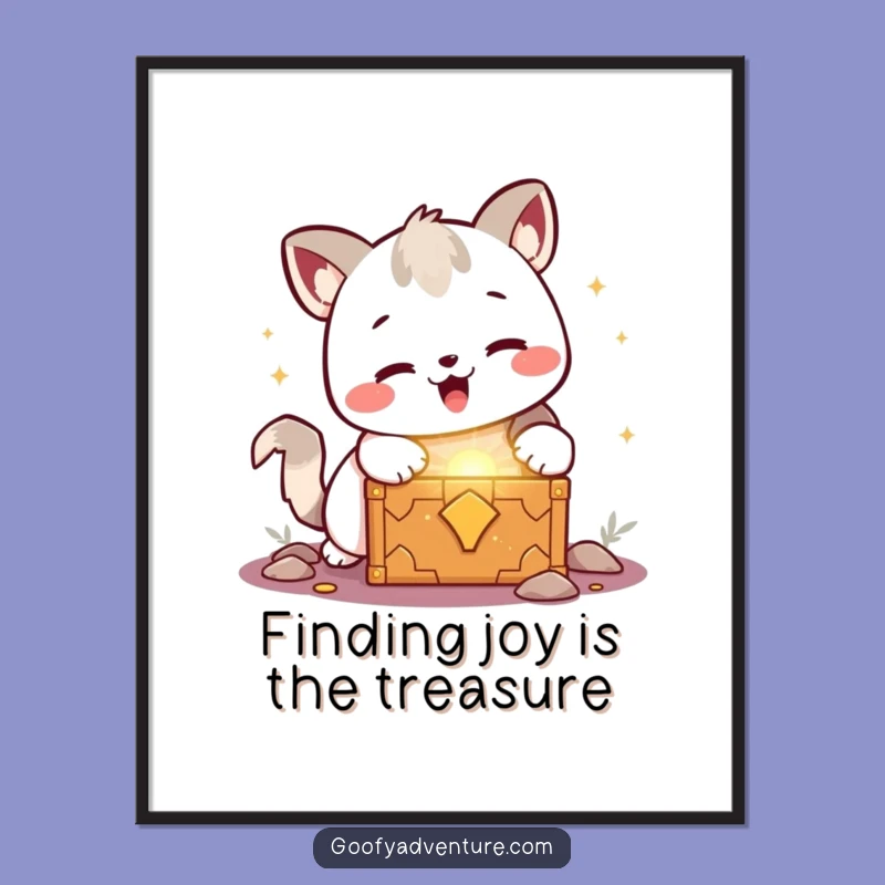 Free Printable Kawaii Art: Funny Treasure Hunter Downloadable Gift
