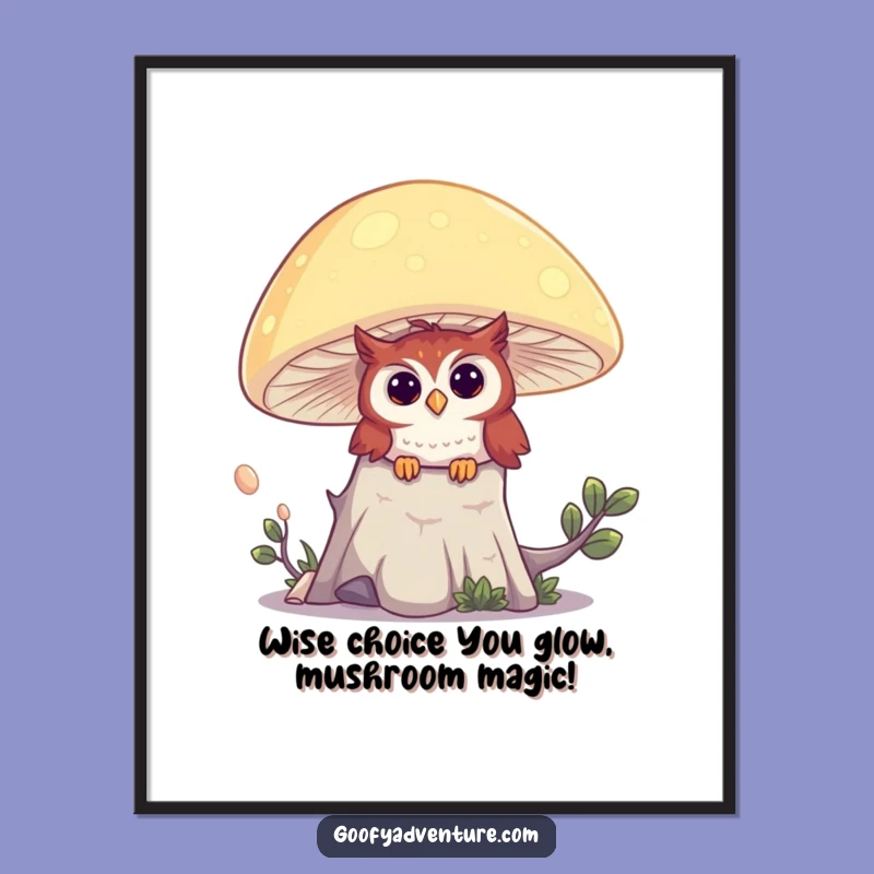 Free Printable Owl Mushroom Wall Art - Enchanted Forest Decor!