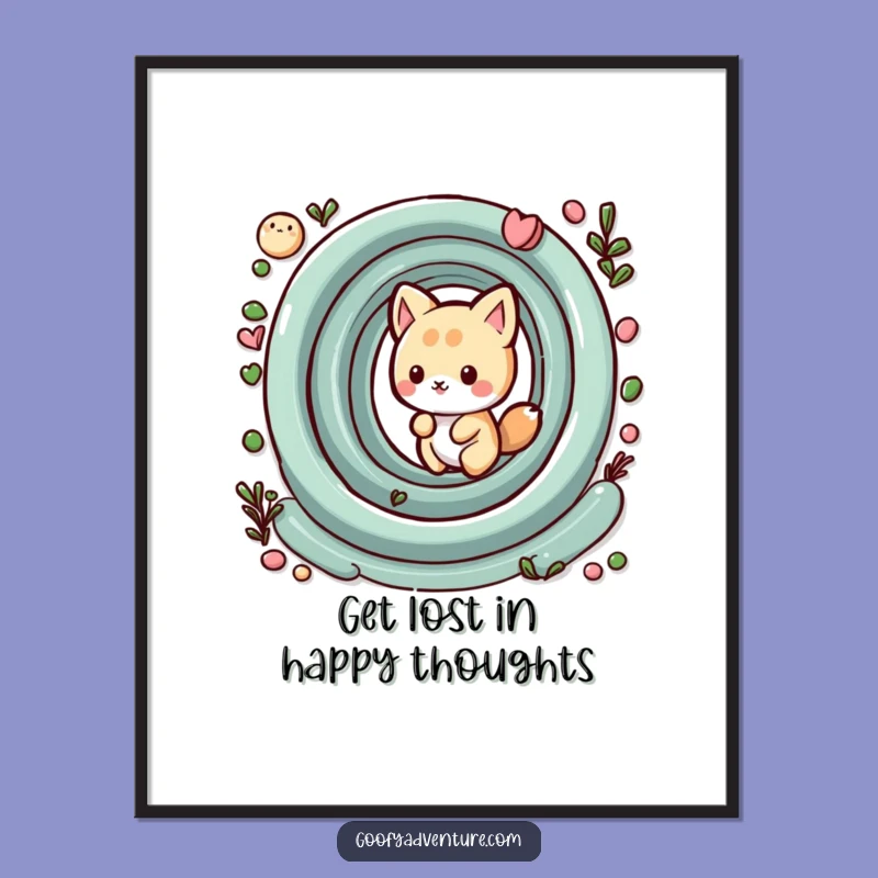Free Printable Kawaii Art: Funny Maze Runner Downloadable Gift