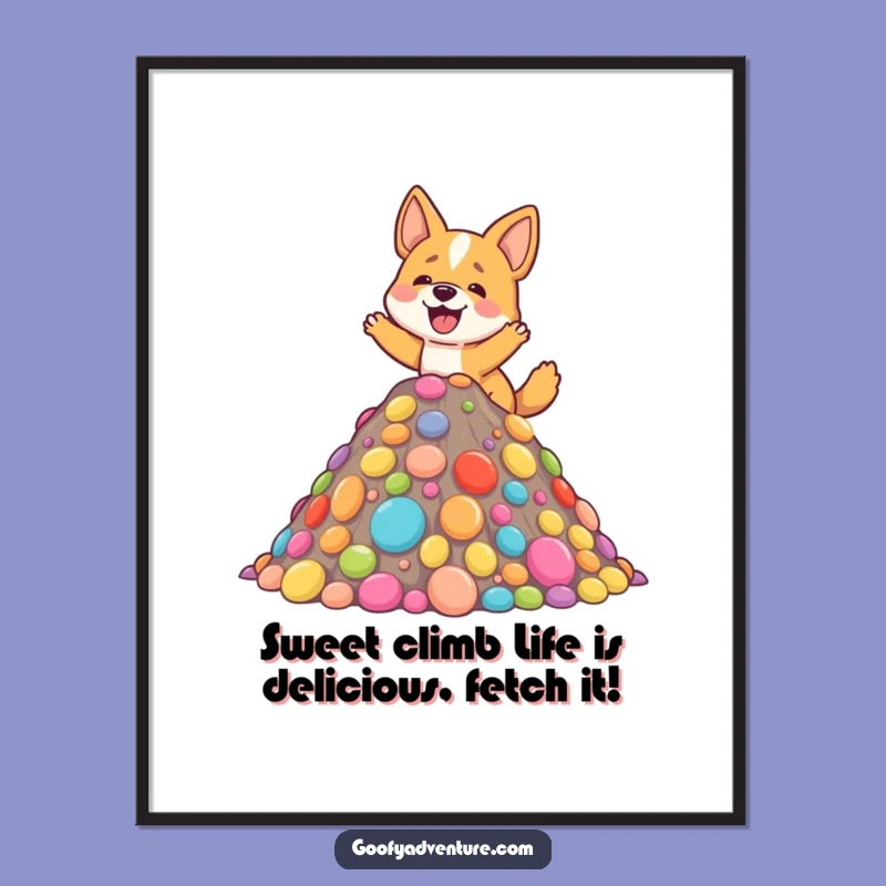 Free Printable Dog Candy Mountain Wall Art - Whimsical Sweet Decor!