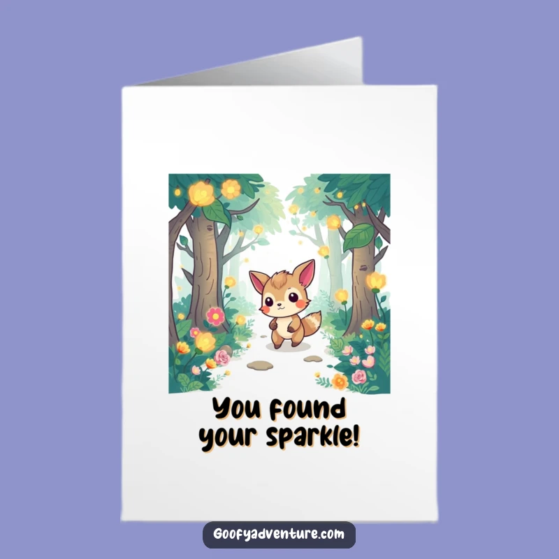Free Printable Congrats Card: Animal Forest Journey Funny Downloadable Gift