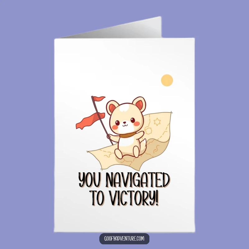 Free Printable Congrats Card: Explorer's Triumph Map, Downloadable Gift