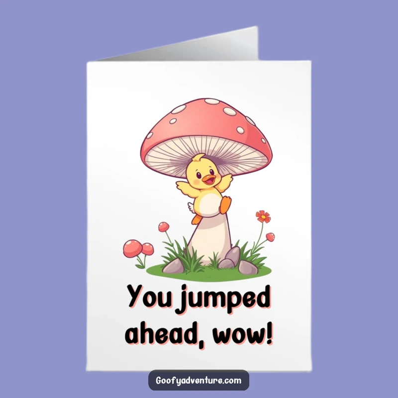 Free Printable Duckling Congrats Card: Humorous Downloadable for Big Leaps