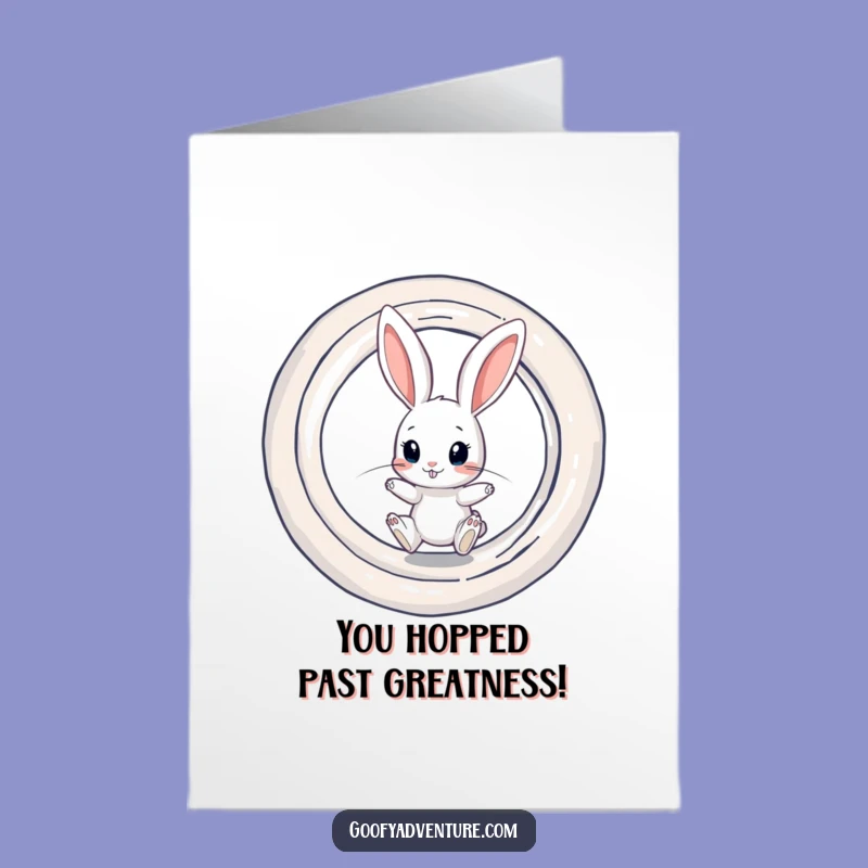 Free Printable Rabbit Portal Card: A Leap of Joy for Funny Congratulations Gift