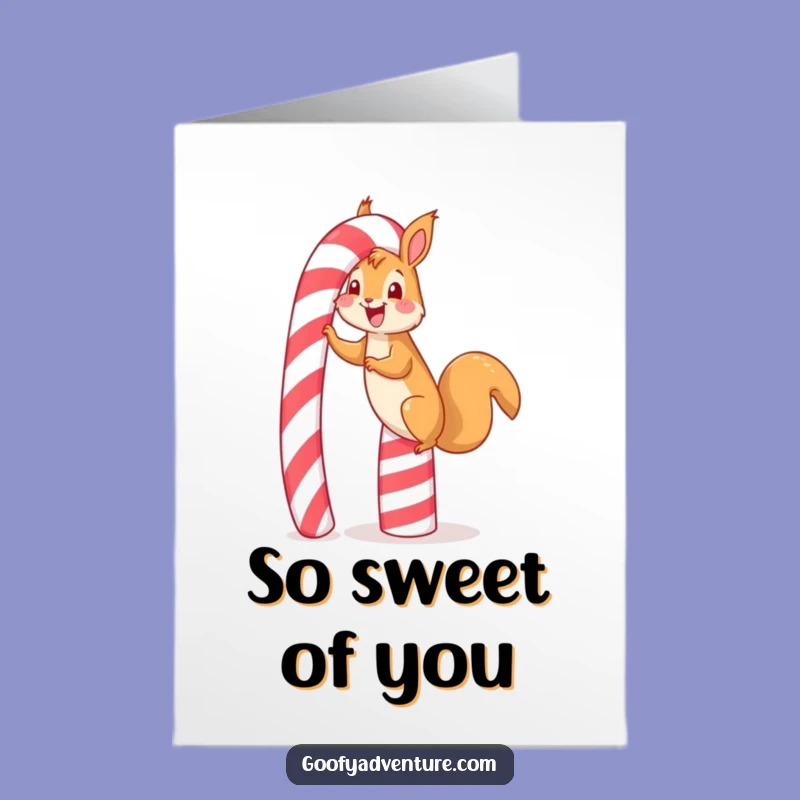 Free Printable Thank You Card: Squirrel's Sweet Thanks, Funny Digital Gift