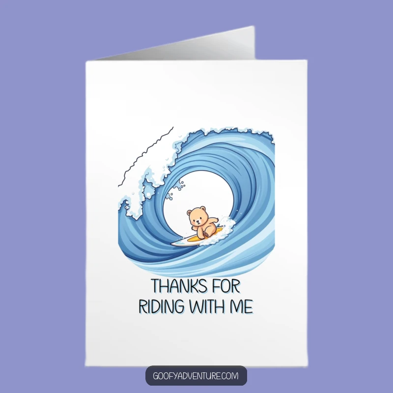 Free Printable Thank You Card: Bear Cub Rider Thanks, Hilarious DIY Downloadable Gift