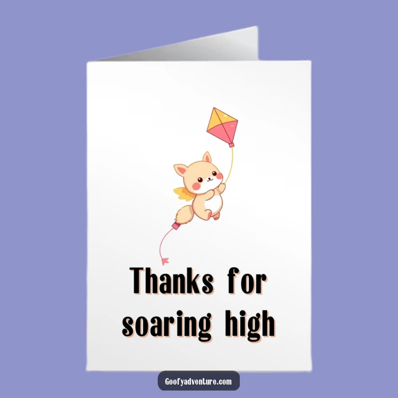 Free Printable Kawaii Kite Thanks: Funny Downloadable Gift