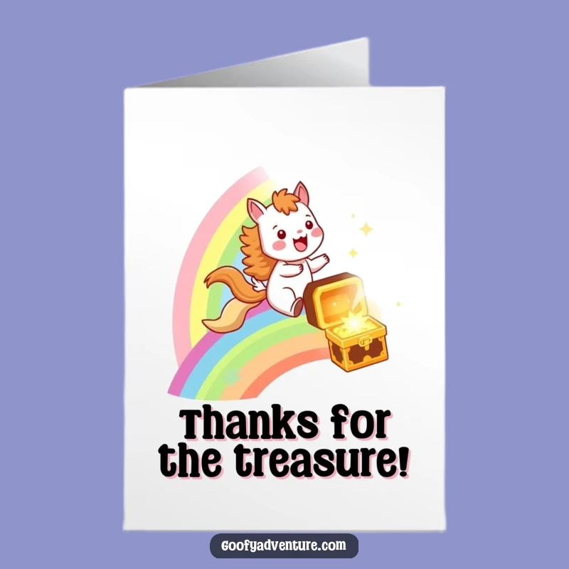 Free Printable Thank You Card: Animal Rainbow Ride Funny Downloadable Gift