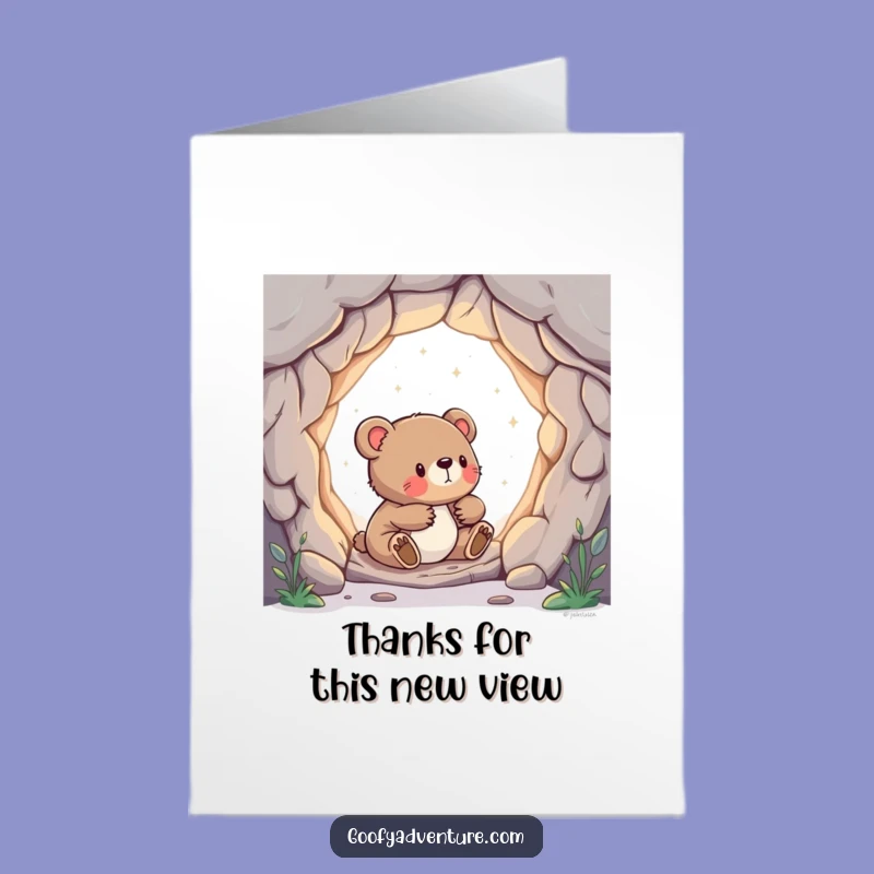 Free Printable Thank You Card: Bear Cub's Portal of Thanks, Downloadable Gift of Gratitude