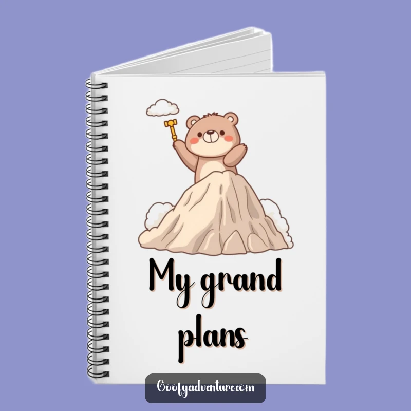 Funny Bear Notebook: Determined Cloud Climber Journal for Goals