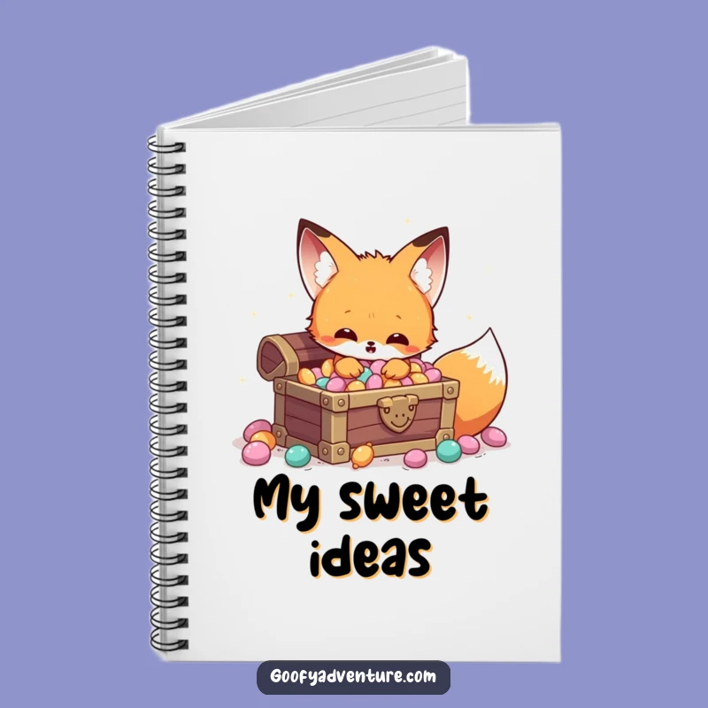 Funny Kawaii Fox Candy Treasure Notebook: Jot Down Sweet Ideas!