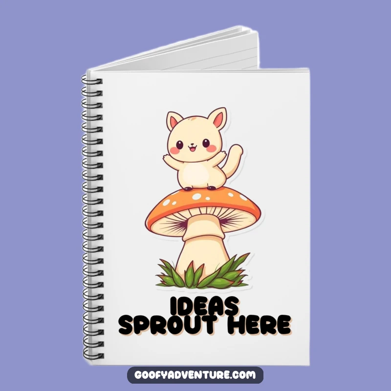 Funny Kawaii Mushroom Leaper Animal Notebook: Jot Down Thoughts with Playful Flair